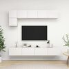vidaXL 5 Piece TV Cabinet Set White Engineered Wood