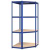 vidaXL 4-Layer Shelves 5 pcs Blue Steel&Engineered Wood