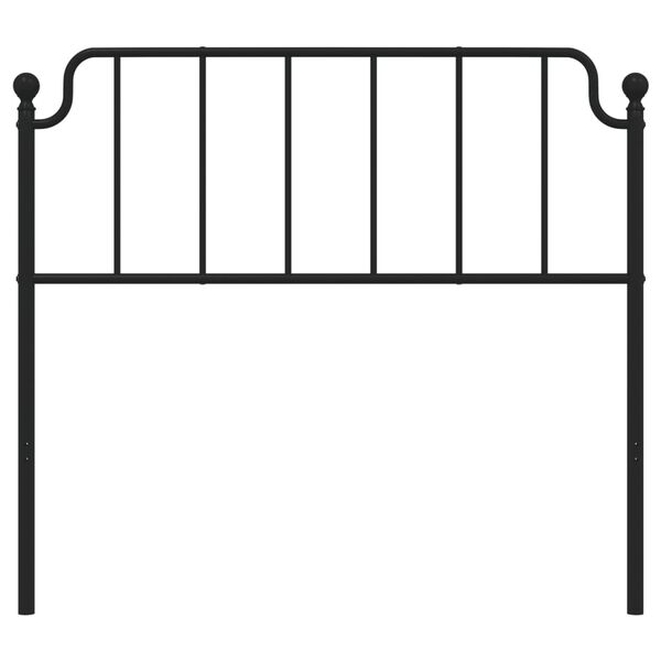 vidaXL Metal Replace Headboard Black 107 cm