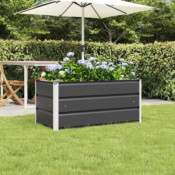 vidaXL Planter Anthracite 100 x 50 x 45 cm Galvanised Steel