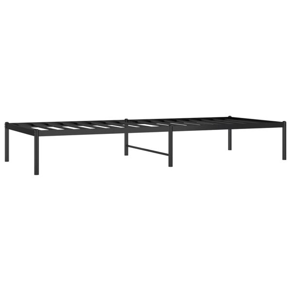 vidaXL Metal Bed Frame without Mattress Black 80x200cm