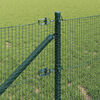 vidaXL Fence Post Green 100 x 0.4 m (16 x 16 mm mesh) Steel and PVC