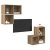 vidaXL TV Cabinet Set Wall-mounted 4 pcs Artisan Oak Engineered Wood
