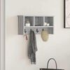 vidaXL Wall-Mounted Coat Rack with Shelf Grey sonoma 50 x 16 x 26 cm