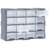 vidaXL Multi-drawer Organiser with 16 Middle Drawers 52x16x37 cm