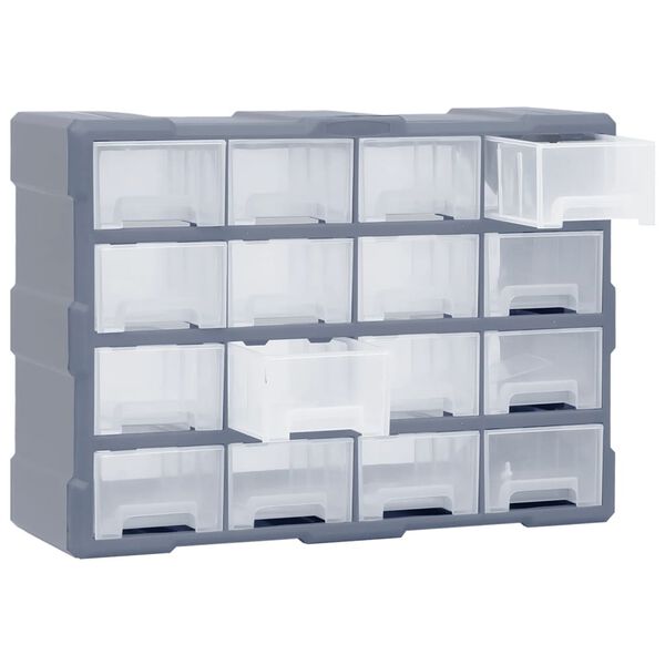 vidaXL Multi-drawer Organiser with 16 Middle Drawers 52x16x37 cm