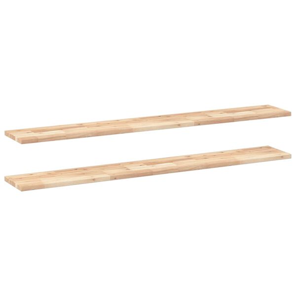 vidaXL Floating Shelves 2 pcs 160x20x2 cm Untreated Solid Wood Acacia