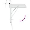 vidaXL Balcony Table White 60x40 cm Steel