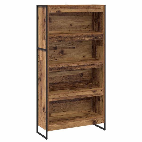 vidaXL Book Cabinet 2 pcs Old Wood 80 x 30 x 155 cm Engineered Wood