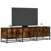 vidaXL TV Cabinet Smoked Oak 150x35x41 cm Engineered Wood and Metal