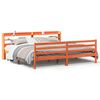 vidaXL Bed Frame without Mattress Wax Brown 200x200 cm Solid Wood Pine