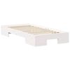 vidaXL Floor Bed Frame with Storage White 90 x 200 cm Solid pine wood
