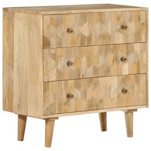 vidaXL Drawer Cabinet 70x35x70 cm Solid Wood Mango