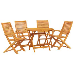 vidaXL Garden Dining Set 5 pcs Brown Solid Acacia Wood