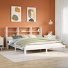 vidaXL Bookcase Bed without Mattress White 180x200 cm Super King Solid Wood Pine