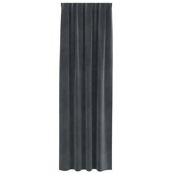 vidaXL Blackout Curtains 2 pcs Light Grey 140 x 225 cm Velvet