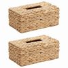 vidaXL Tissue Box Covers 2 pcs Water hyacinth 27.5 x 16.5 x 14 cm