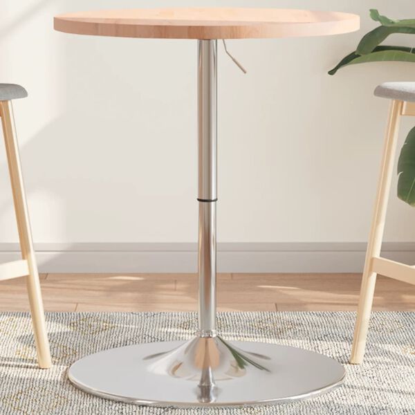vidaXL Bar Table &Oslash;60x90.5 cm Solid Wood Beech