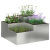 vidaXL Garden Planter Silver 100 x 100 x 48 cm Galvanised steel