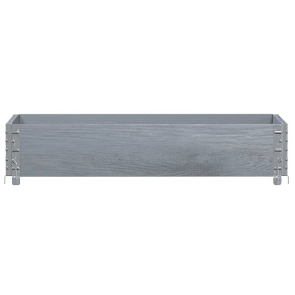 vidaXL Pallet Collar Grey 100x50 cm Solid Wood Pine