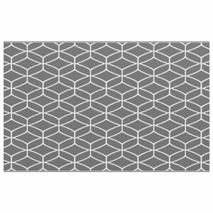 vidaXL Outdoor Rug Geometric ARAKIL Grey and White 400 x 250 cm
