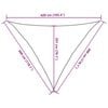 vidaXL Sunshade Sail 160 g/m&sup2; Triangular Light Grey 3x3x4.2 m HDPE