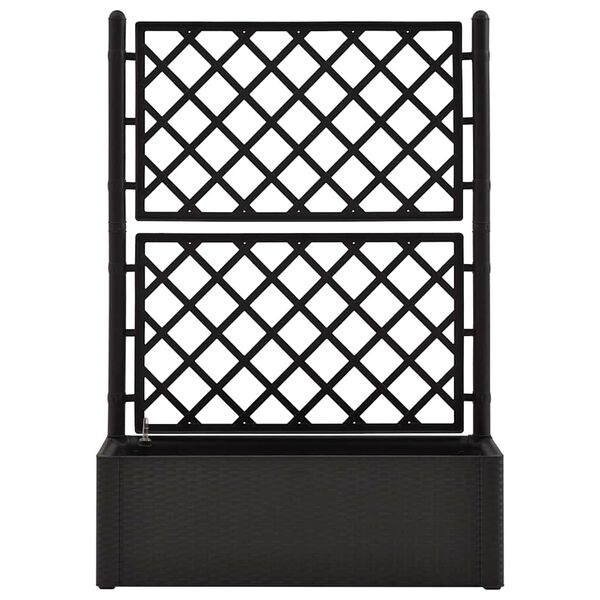 vidaXL Garden Raised Bed with Trellis and Self Watering System Anthracite