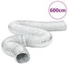 vidaXL Ventilation Duct Aluminium 6 m &Oslash;10 cm