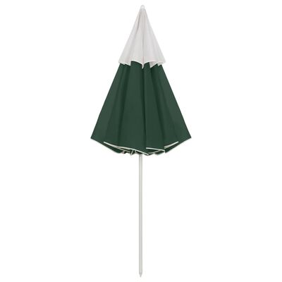 vidaXL Beach Umbrella Green 300 cm