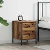 vidaXL Bedside Cabinet with Drawer Old wood 40 x 42 x 50 cm