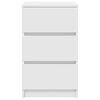 vidaXL Bedside Cabinets with 3 Drawers 2 pcs White 39x35x65 cm