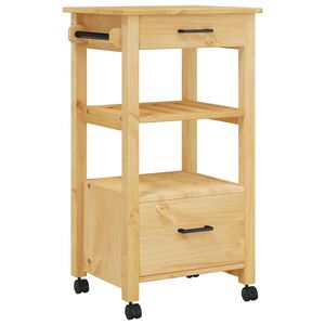 vidaXL Kitchen Trolley MONZA 48x40x88.5 cm Solid Wood Pine