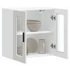 vidaXL Kitchen Wall Cabinet with Glass Door Porto White