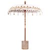 vidaXL Balinese Parasol Cream 180-190 cm Cotton and solid wood