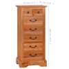 vidaXL Chest of Drawers 45x35x100 cm Solid Wood Mahogany