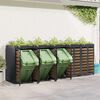 vidaXL Wheelie Bin Storage for 5 Bins Anthracite 340 x 77.5 x 121.5 cm