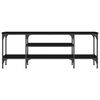 vidaXL TV Cabinet Black 121x35x45 cm Engineered Wood&Iron