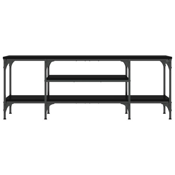 vidaXL TV Cabinet Black 121x35x45 cm Engineered Wood&Iron