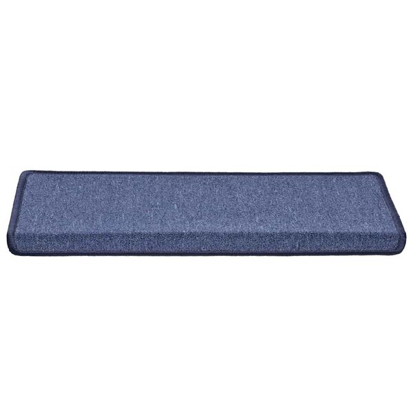 vidaXL Stair Mats 30 pcs 65x21x4 cm Blue Rectangular Edge