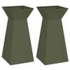 vidaXL Pillar Planter 2 pcs Olive Green 35 x 35 x 73 cm