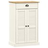 vidaXL Shoe Cabinet VIGO White 60x35x96 cm Solid Wood Pine