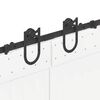 vidaXL Sliding Door Hardware Kit 366 cm Steel Black