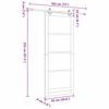vidaXL Sliding Door White 93 x 232 cm Solid Pine Wood