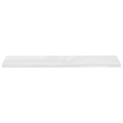 vidaXL Floating Wall Shelves 4 pcs High Gloss White 120x23.5x3.8 cm MDF