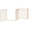 vidaXL Dog Gate with Door Foldable 12 Panels 960 cm Poplar Wood