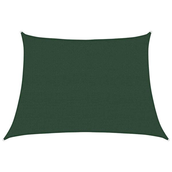 vidaXL Sunshade Sail 160 g/m&sup2; Trapezium Dark Green 4/5x3 m HDPE
