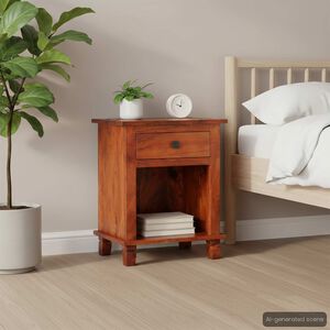 vidaXL Bedside Cabinet 40x30x50 cm Solid Acacia Wood
