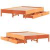 vidaXL Bed Frame without Mattress Wax Brown 120x200 cm Solid Wood Pine
