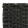 vidaXL 7 Piece Outdoor Bar Set with Armrest Poly Rattan Black