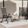 vidaXL Folding Garden Chairs 2 pcs Aluminium and Textilene Black